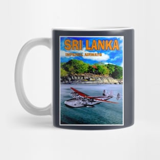 SRI LANKA Vintage Imperial AirwaysTrave and Tourism Advertising Print Mug